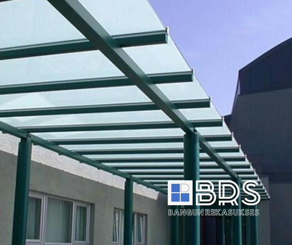 Atap Kaca Selasar Sandblast