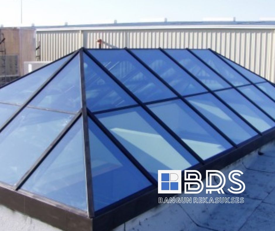 Atap Kaca Rangka Holow